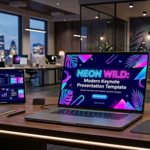 Neon Wild: Modern Keynote Presentation Template